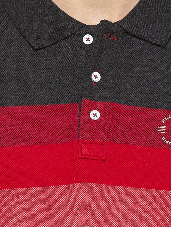 multi colored striped polo t-shirt - 16201623 - Zoom Image - 5