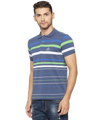 blue striped polo t-shirt - 16201626 - Standard Image - 2