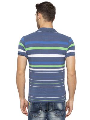blue striped polo t-shirt - 16201626 - Standard Image - 3