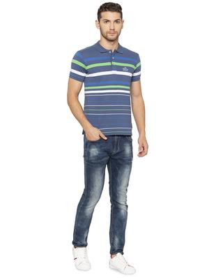 blue striped polo t-shirt - 16201626 - Standard Image - 4