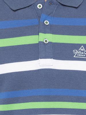 blue striped polo t-shirt - 16201626 - Standard Image - 5