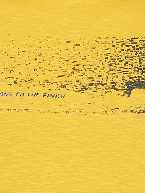 yellow chest print t-shirt - 16201627 - Standard Image - 5