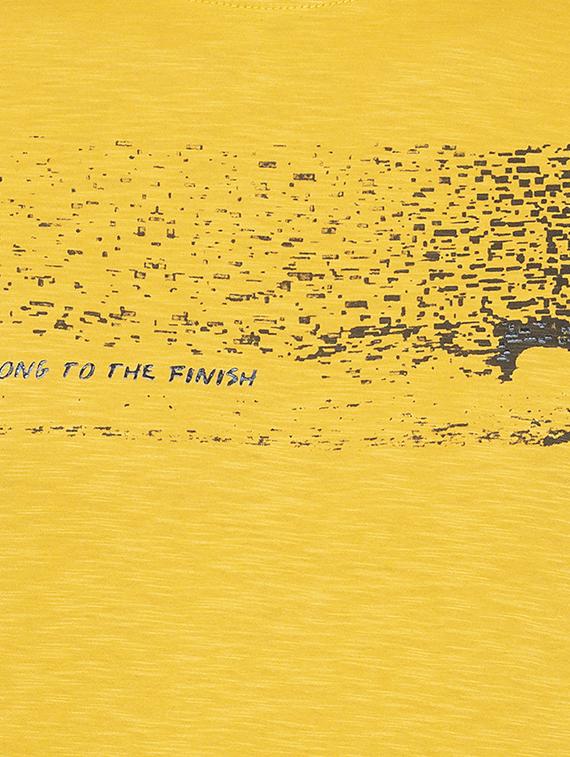 yellow chest print t-shirt - 16201627 - Zoom Image - 5