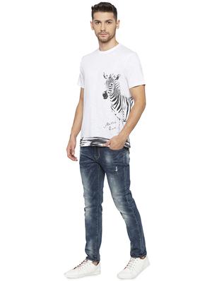 white front print t-shirt - 16201629 - Standard Image - 4