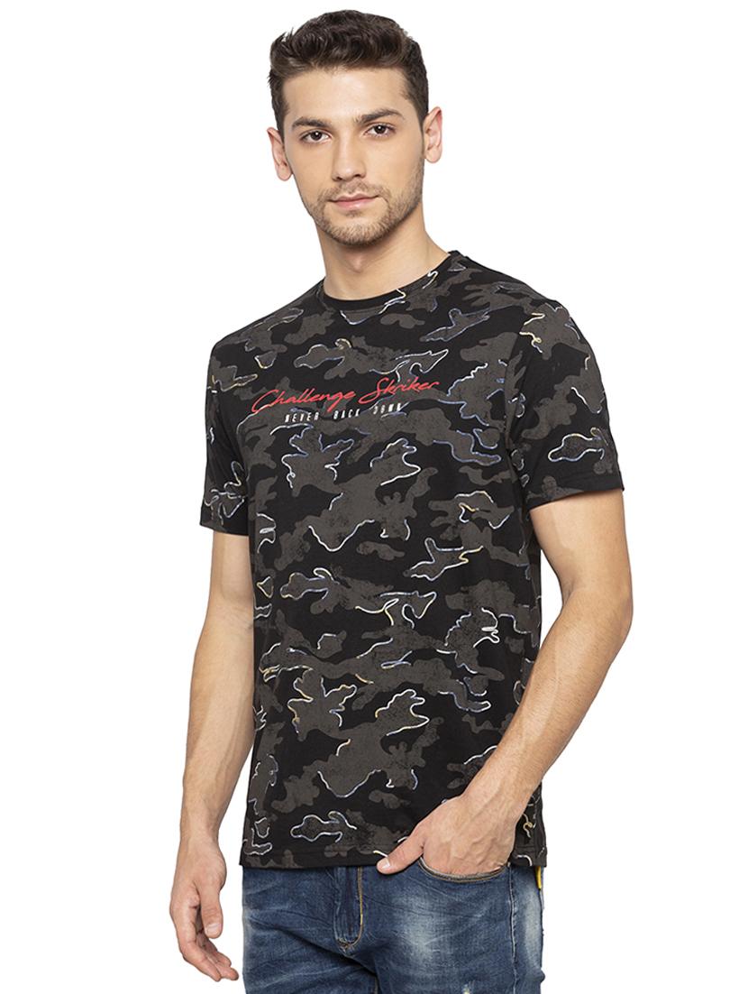 black camouflage all over print t-shirt - 16201630 - Zoom Image - 2