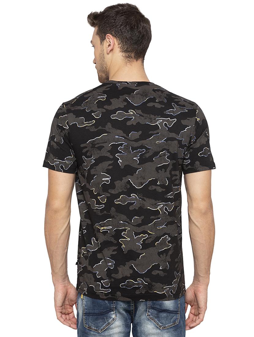 black camouflage all over print t-shirt - 16201630 - Zoom Image - 3