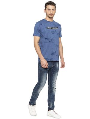 blue all over print t-shirt - 16201631 - Standard Image - 4