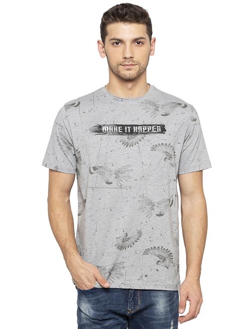 grey all over print t-shirt - 16201632 - Standard Image - 1