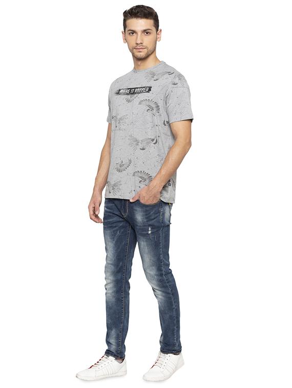 grey all over print t-shirt - 16201632 - Zoom Image - 4