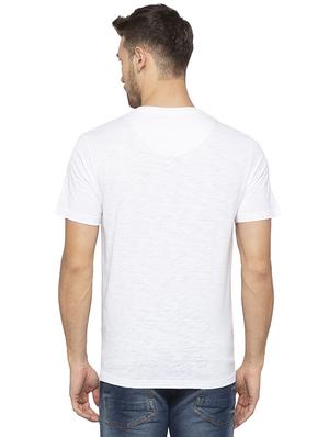 white chest print t-shirt - 16201634 - Standard Image - 3