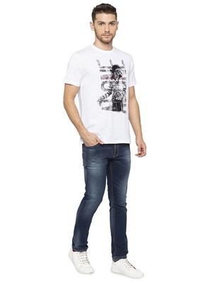 white chest print t-shirt - 16201634 - Standard Image - 4