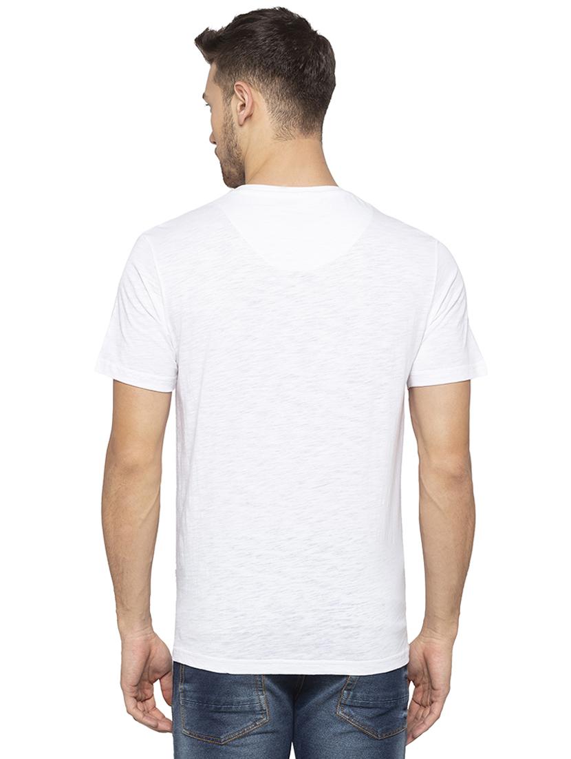 white chest print t-shirt - 16201634 - Zoom Image - 3