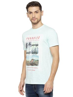 green chest print t-shirt - 16201636 - Standard Image - 2