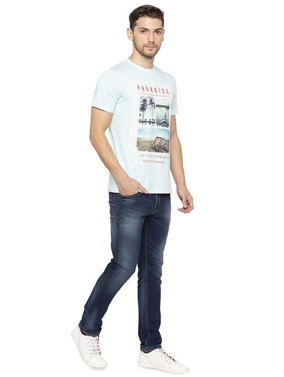 green chest print t-shirt - 16201636 - Zoom Image - 4