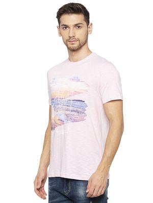 pink chest print t-shirt - 16201640 - Standard Image - 2