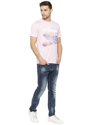 pink chest print t-shirt - 16201640 - Standard Image - 4