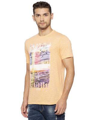 orange front print t-shirt - 16201641 - Standard Image - 2