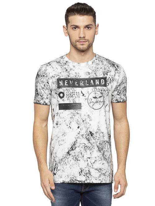 white all over print t-shirt - 16201642 - Standard Image - 1
