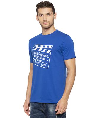 blue typographic chest print t-shirt - 16201645 - Standard Image - 2