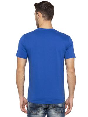 blue typographic chest print t-shirt - 16201645 - Standard Image - 3