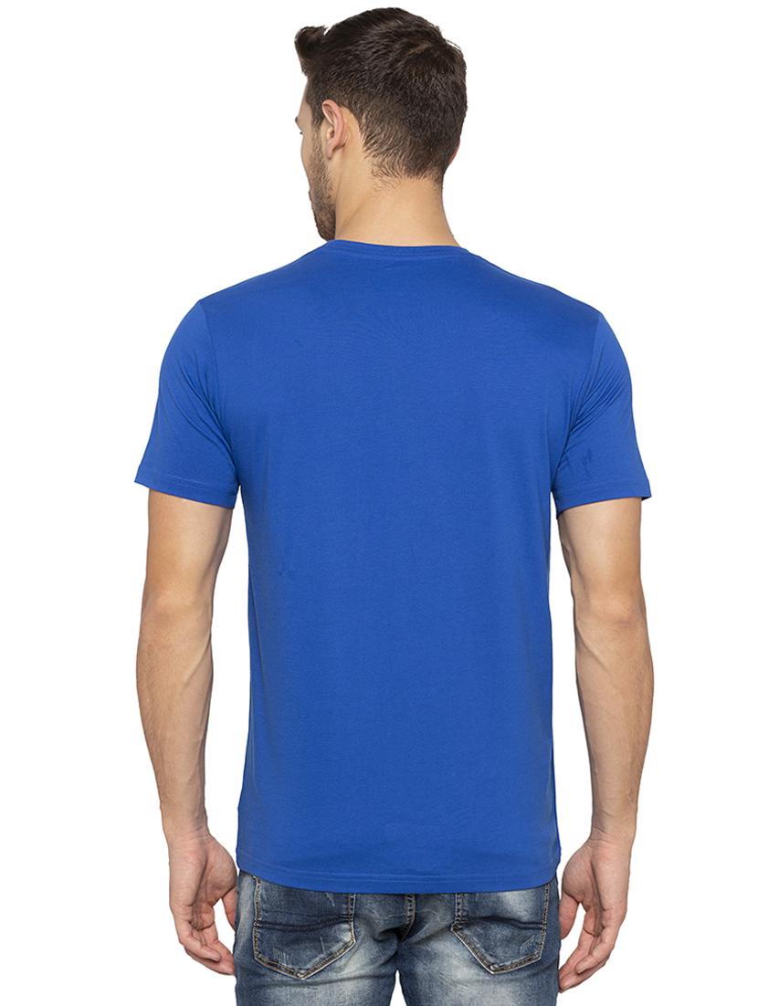 blue typographic chest print t-shirt - 16201645 - Zoom Image - 3