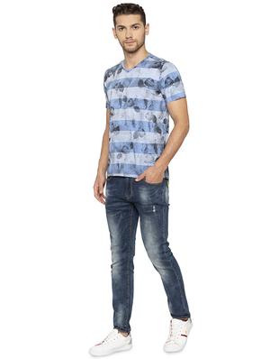 blue all over print t-shirt - 16201648 - Standard Image - 4