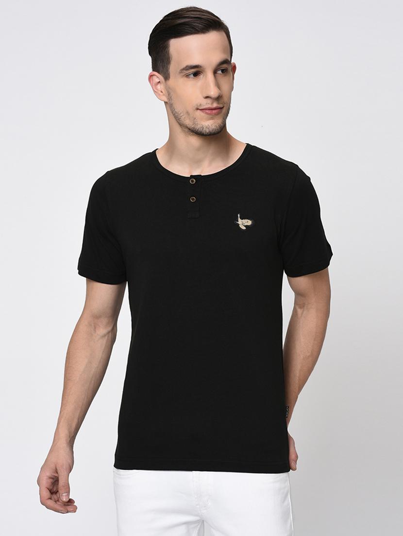 black solid t-shirt - 16202011 - Zoom Image - 1