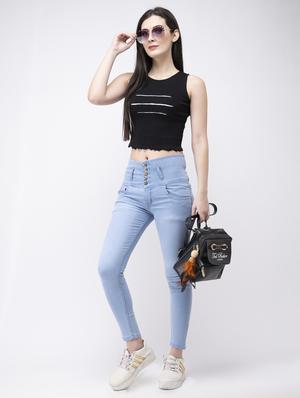 contrast front crop top - 16202073 - Standard Image - 4