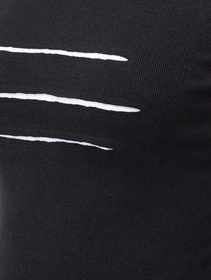 contrast front crop top - 16202073 - Standard Image - 5