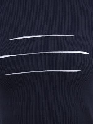 contrast front crop top - 16202074 - Standard Image - 5