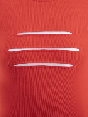 contrast front crop top - 16202078 - Standard Image - 5