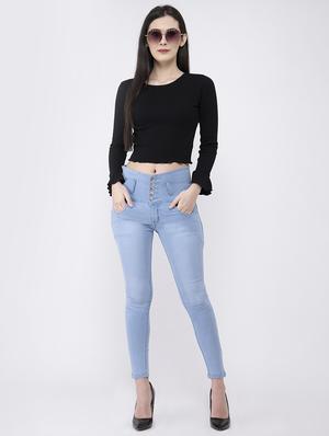 flute sleeved crop top - 16202615 - Standard Image - 4