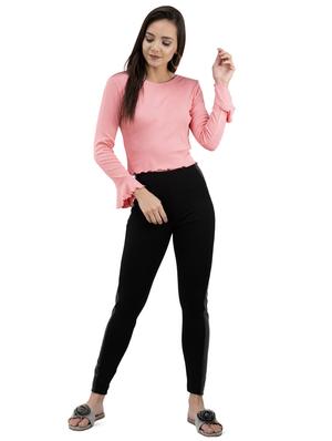 flute sleeved crop top - 16202620 - Standard Image - 4