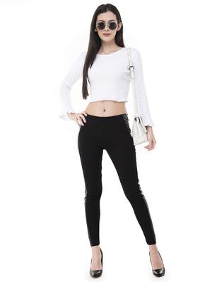 flute sleeved crop top - 16202628 - Standard Image - 4