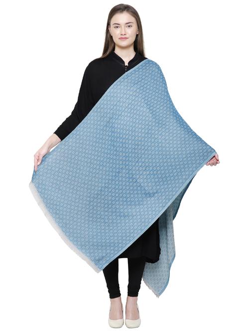 blue viscose shawl - 16203077 - Standard Image - 1