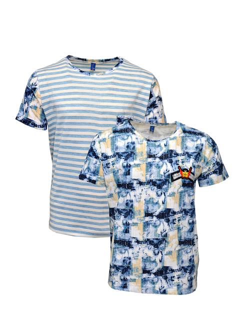set of 2 light blue cotton t-shirts - 16203253 - Standard Image - 1