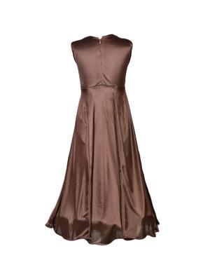 brown satin gown - 16203342 - Standard Image - 3