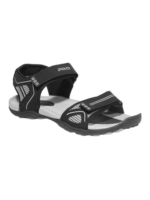 black leatherette back strap floaters - 16203684 - Standard Image - 1