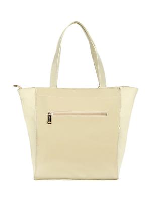 beige leatherette (pu) regular handbag - 16204153 - Standard Image - 2