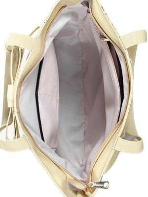 beige leatherette (pu) regular handbag - 16204153 - Standard Image - 3