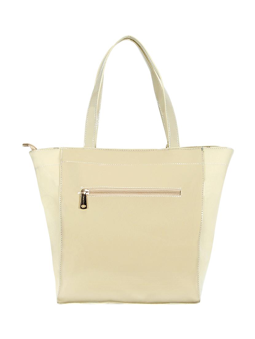 beige leatherette (pu) regular handbag - 16204153 - Zoom Image - 2