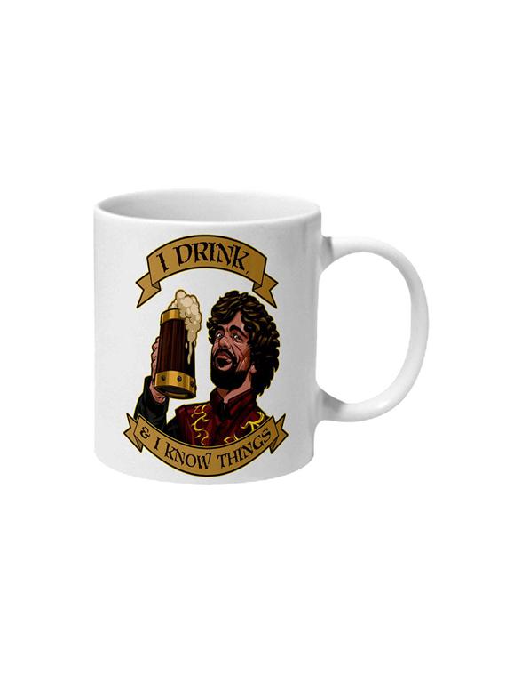 game of thrones i drink and i know things tyrion lannister ceramic mug - 16206707 - Zoom Image - 1