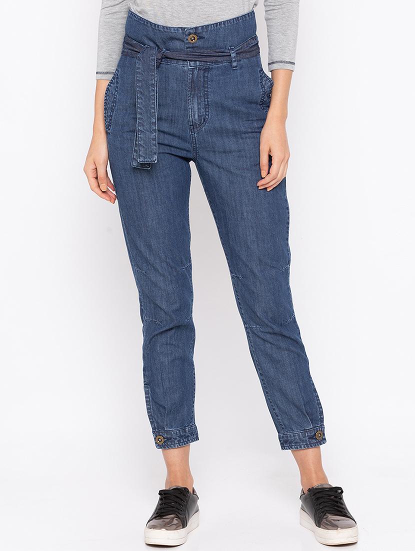 tie knot high rise jeans - 16208056 - Zoom Image - 1
