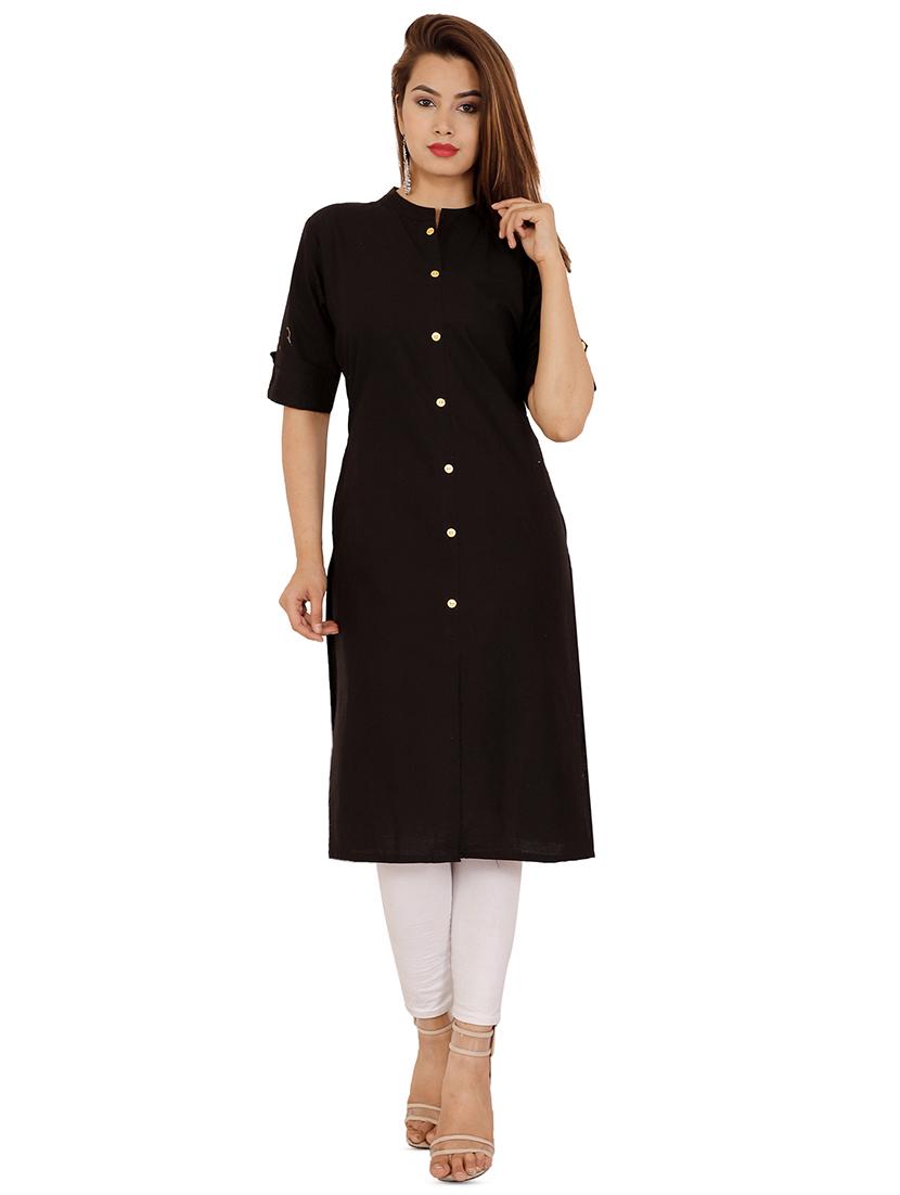 solid straight kurta - 16208384 - Zoom Image - 1