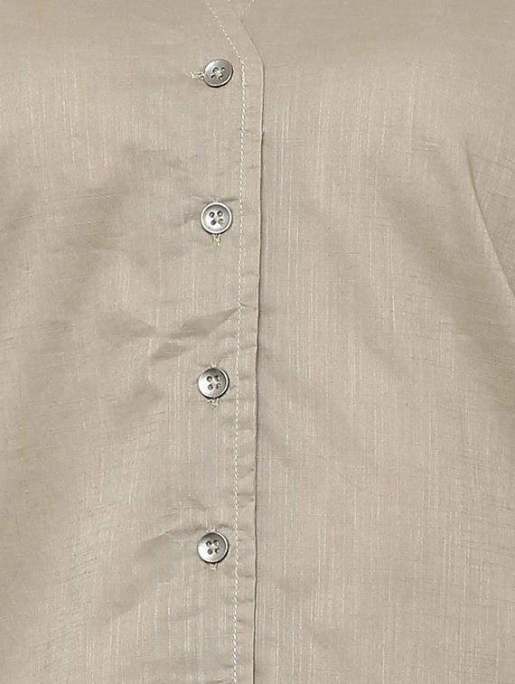 buttoned up v neck top - 16209051 - Zoom Image - 5