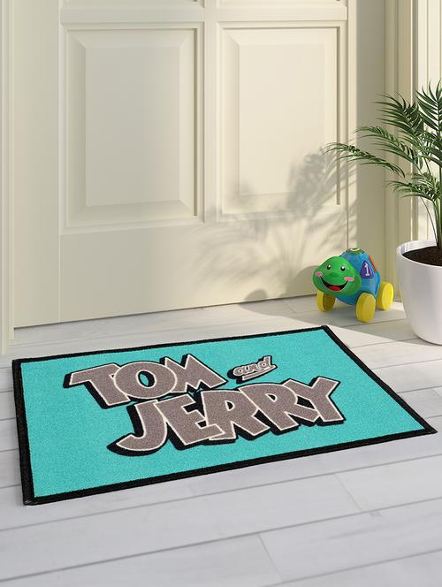 Tom & Jerry Polyester Printed Anti Slip Door Mat- 40x60 cm, Turquoise - 16209500 - Standard Image - 1
