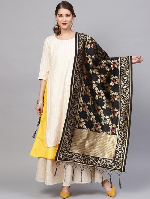 zari motifs banarasi dupatta - 16209749 - Standard Image - 1