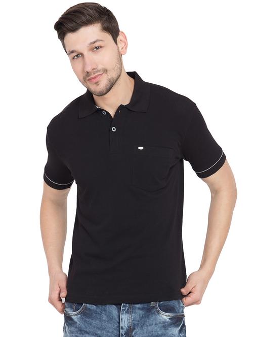 black solid t-shirt - 16210149 - Standard Image - 1