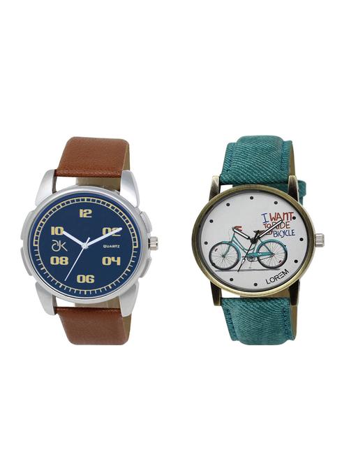 set of 2 analog couple watches(AD-01-LK-229) - 16211159 - Standard Image - 1