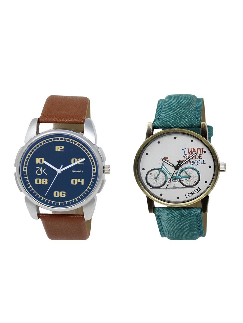 set of 2 analog couple watches(AD-01-LK-229) - 16211159 - Zoom Image - 1